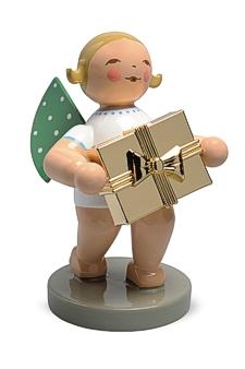 Der Gratulant, Engel mit vergoldetem Geschenk - Wendt und Kühn Goldedition No 7
