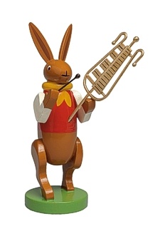 Hasenmusikant mit Glockenspiel, Wendt&Kühn