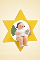 kleiner Christbaumengel von Wendt und Kühn - mit Triangel im Stern kleiner Christbaumengel von Wendt und Kühn - mit Triangel im Stern