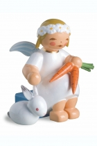 kleiner Margeritenengel von Wendt & Kühn - sitzend mit Hase & Möhren kleiner Margeritenengel von Wendt & Kühn - sitzend mit Hase & Möhren