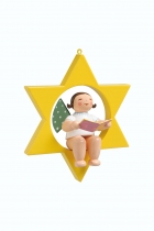 kleiner Christbaumengel von Wendt und Kühn - mit Liederbuch im Stern kleiner Christbaumengel von Wendt und Kühn - mit Liederbuch im Stern