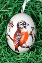 Hühnerei - Vogelmotiv bemalt Hühnerei - Vogelmotiv bemalt