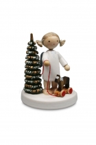 Engel Figur von Flade mit Weihnachtsbaum und Puppe Nr.6106 
