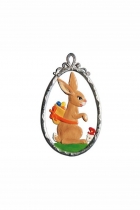 Details-Hänger Osterhase oval - Zinn