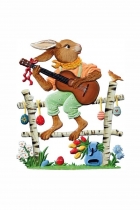 Details-Hase spielt Gitarre - Zinnfigur