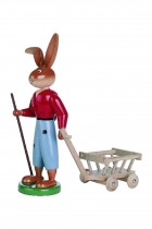 Hase mit Knickohr - mit Handwagen 25 cm - Fa. Gahlenz