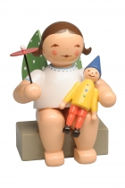 Grünhainichener Engel® mit Kasper und Schirm, Wendt&Kühn Grünhainichener Engel® mit Kasper und Schirm, Wendt&Kühn