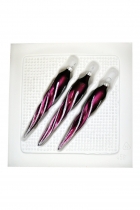 3 Eiszapfen, 15 cm aubergine 3 Eiszapfen, 15 cm aubergine