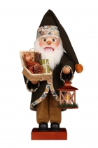 Nußknacker - Weihnachtsmann grün mit Korb Nußknacker - Weihnachtsmann grün mit Korb