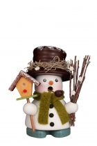 Räuchermann - Schneemann mit Vogelhaus Räuchermann - Schneemann mit Vogelhaus