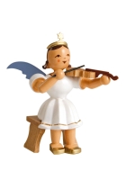 Kurzrockengel - farbig Violine sitzend Faltenrockengel - EKF 065 Kurzrockengel - farbig Violine sitzend Faltenrockengel - EKF 065