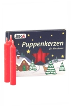 Puppenkerzen klein rot - 40 Stück - 7 mm  