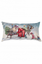 Kissenhülle - einseitiges Design: Weihnachtsmann mit Schlitten - 40x70 cm Kissenhülle - einseitiges Design: Weihnachtsmann mit Schlitten - 40x70 cm
