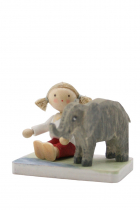 Mädchen mit Baby-Elefant (WWF) 5261