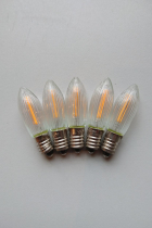 LED-Filamentkerze - Riffelkerze - warmweiß - 12 Volt = 19-21 Brennstellen LED-Filamentkerze - Riffelkerze - warmweiß - 12 Volt = 19-21 Brennstellen