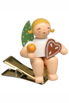 Engel auf Klemme mit Lebkuchen und Apfel - 150, Wendt&Kühn Engel auf Klemme mit Lebkuchen und Apfel - 150, Wendt&Kühn