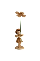 Details-Blumenkind - natur Klee  Faltenrock - BK 023