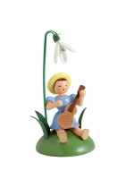Blumenkind sitzend - farbig Schneeglöckchen/Gitarre Faltenrock - BKS 004 Blumenkind sitzend - farbig Schneeglöckchen/Gitarre Faltenrock - BKS 004