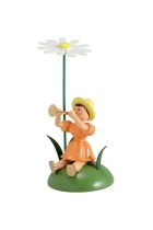 Blumenkind sitzend - farbig Margerite/Trompete Faltenrock - BKS 005 Blumenkind sitzend - farbig Margerite/Trompete Faltenrock - BKS 005