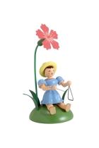 Blumenkind sitzend - farbig Nelke/Triangel Faltenrock - BKS 014 Blumenkind sitzend - farbig Nelke/Triangel Faltenrock - BKS 014