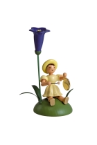 Blumenkind sitzend - farbig Enzian/Gong Faltenrock - BKS 022 Blumenkind sitzend - farbig Enzian/Gong Faltenrock - BKS 022