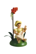 Blumenkind sitzend - farbig Vogelbeere/Balalaika Faltenrock - BKS 030 Blumenkind sitzend - farbig Vogelbeere/Balalaika Faltenrock - BKS 030