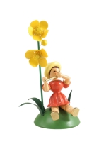 Blumenkind sitzend - farbig Butterblume/Piccoloflöte Faltenrock - BKS 033 Blumenkind sitzend - farbig Butterblume/Piccoloflöte Faltenrock - BKS 033