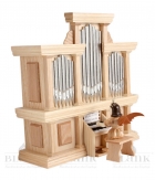 Details-Faltenrockengel an Orgel mit Spielwerk - natur - EK 050-SP