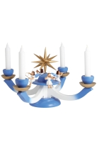 Adventsleuchter mit 4 Engel sitzend farbig BLANK  - LEF 050