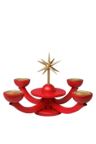 Adventsleuchter - rot für Teelichter ohne Engel - LEF 053T Adventsleuchter - rot für Teelichter ohne Engel - LEF 053T