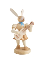 Details-Osterhase natur Gitarre  Faltenrock - OH 006