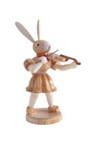 Osterhase - natur Violine Faltenrockengel - OH 011