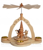 Tischpyramide mit 3 Faltenrockengeln - Teelichte - PK 001T Tischpyramide mit 3 Faltenrockengeln - Teelichte - PK 001T