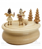 ovale Spieldose mit 2 Gabenbringer-Faltenrockengeln - SP 020 ovale Spieldose mit 2 Gabenbringer-Faltenrockengeln - SP 020