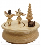 ovale Spieldose mit 2 Faltenrockengeln - SP 021 ovale Spieldose mit 2 Faltenrockengeln - SP 021