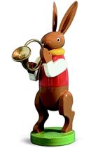 musiziernder Hase mit Waldhorn, Wendt&Kühn musiziernder Hase mit Waldhorn, Wendt&Kühn
