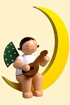großer Engel von Wendt & Kühn - mit Mandoline im Mond - groß großer Engel von Wendt & Kühn - mit Mandoline im Mond - groß