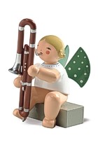 Grünhainichener Engel® 74a Engel mit Kontrafagott, sitzend Wendt&Kühn Grünhainichener Engel® 74a Engel mit Kontrafagott, sitzend Wendt&Kühn