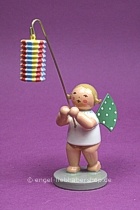 Grünhainichener Engel mit Lampion kurze Walze, Wendt&Kühn Grünhainichener Engel mit Lampion kurze Walze, Wendt&Kühn