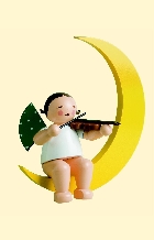 großer Engel von Wendt & Kühn - mit Geige im Mond - groß großer Engel von Wendt & Kühn - mit Geige im Mond - groß