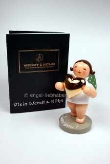 Wendt & Kühn - Liebesbote mit vergoldetem Herz - Goldedition:   I love you! 