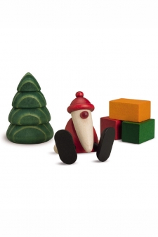 Set 1 - Weihnachtsmann auf Kante - 4 cm