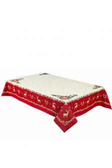 Tischdecke mit Gold-Lurex Design: New Year's Fantasy  - 137x240 cm
