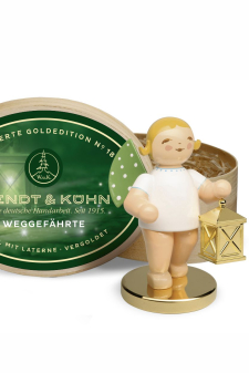 Der Weggefährte - limitierte Goldedition No. 18 - Grünhainichener Engel mit Laterne - Wendt und Kühn 2025