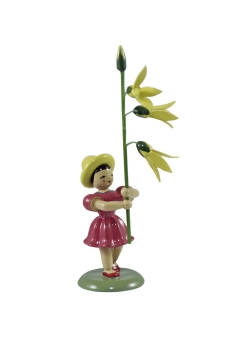 Blumenkind - farbig Forsythie  Faltenrock - BKF 025